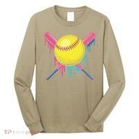 Softball Drip Women Ice Cream Drip Respect The Drip Long Sleeve Shirt thumb 0