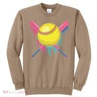Softball Drip Women Ice Cream Drip Respect The Drip Sweatshirt thumb 0
