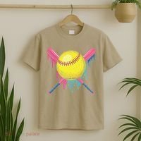 Softball Drip Women Ice Cream Drip Respect The Drip T-Shirt thumb 2