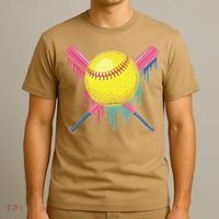 Softball Drip Women Ice Cream Drip Respect The Drip T-Shirt thumb 3