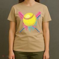 Softball Drip Women Ice Cream Drip Respect The Drip T-Shirt thumb 4