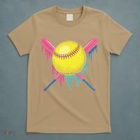 Softball Drip Women Ice Cream Drip Respect The Drip T-Shirt thumb 5