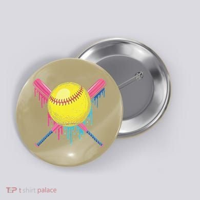 Softball Drip Women Ice Cream Drip Respect The Drip Button