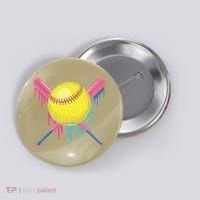 Softball Drip Women Ice Cream Drip Respect The Drip Button thumb 0