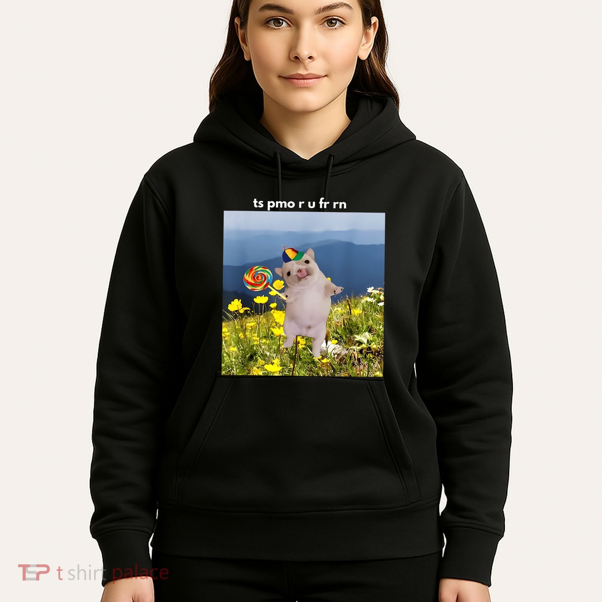 Silly Dog With Lollipop Meme Gen Z Brainrot Slang Meme Hoodie