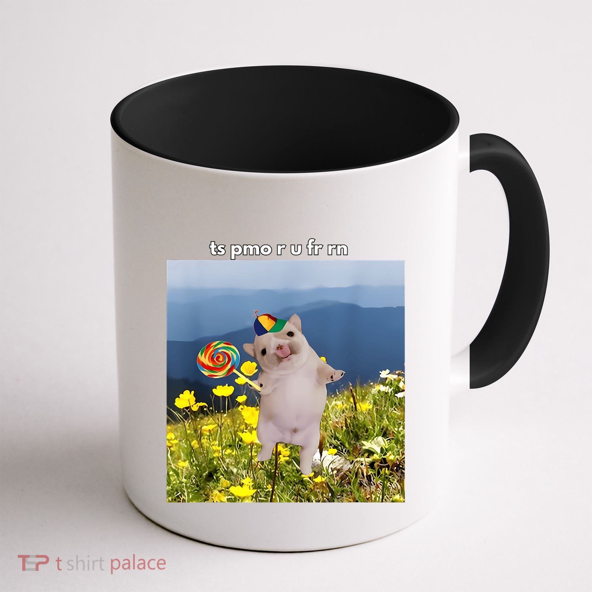 Silly Dog With Lollipop Meme Gen Z Brainrot Slang Meme Coffee Mug