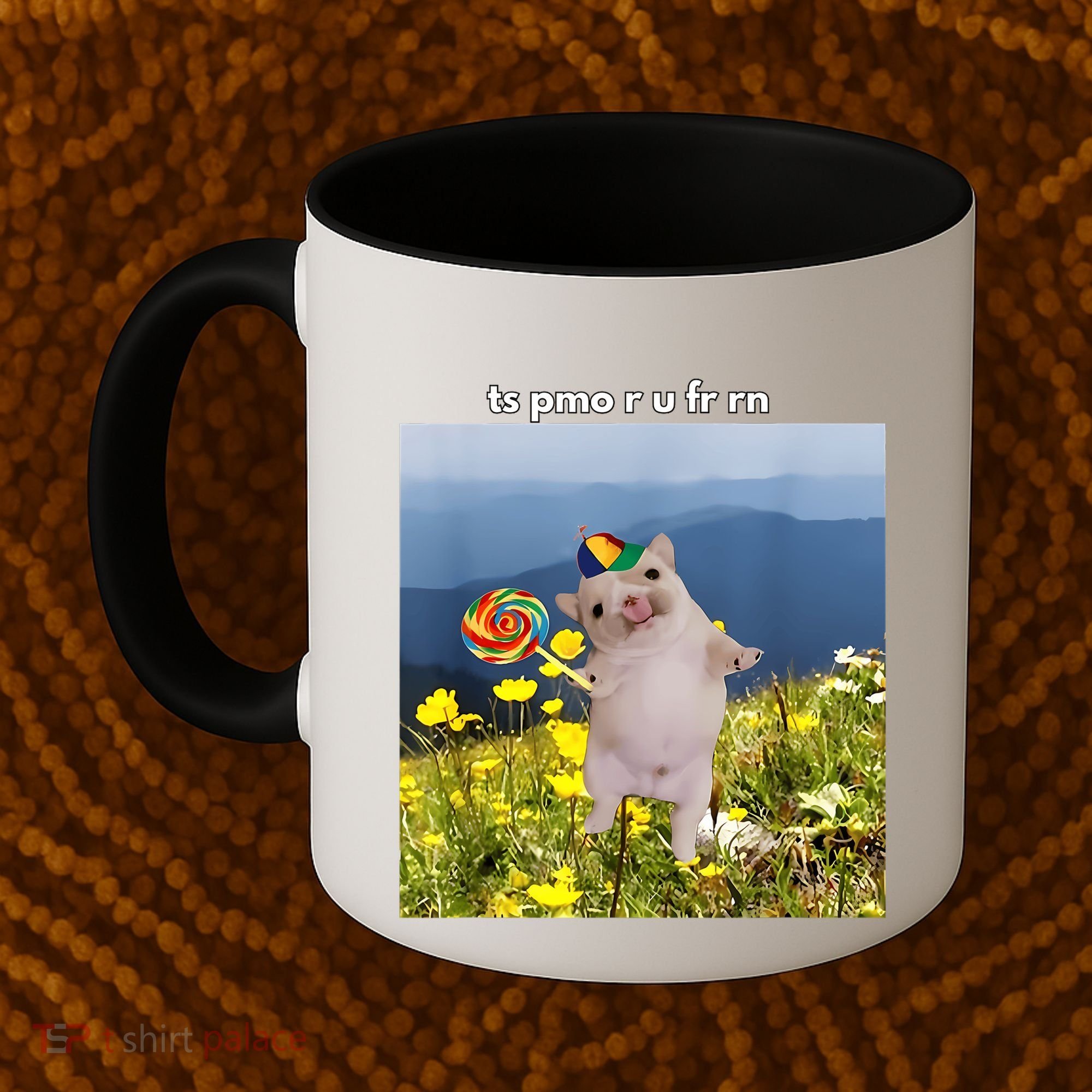 Silly Dog With Lollipop Meme Gen Z Brainrot Slang Meme Coffee Mug