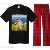 Silly Dog With Lollipop Meme Gen Z Brainrot Slang Meme Pajama Set thumb 0