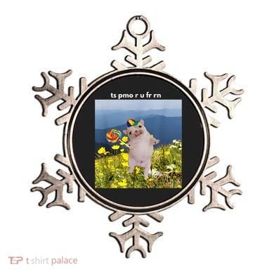 Silly Dog With Lollipop Meme Gen Z Brainrot Slang Meme Ornament