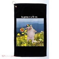 Silly Dog With Lollipop Meme Gen Z Brainrot Slang Meme Golf Towel thumb 0