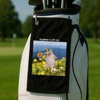 Silly Dog With Lollipop Meme Gen Z Brainrot Slang Meme Golf Towel thumb 2