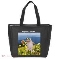 Silly Dog With Lollipop Meme Gen Z Brainrot Slang Meme Tote Bag thumb 0