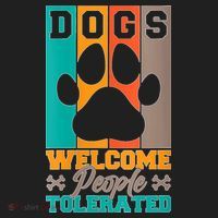S Dogs Welcome People Tolerated V Neck Women's Sweatshirt thumb 2