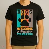 S Dogs Welcome People Tolerated V Neck T-Shirt thumb 3