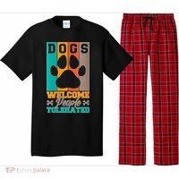 S Dogs Welcome People Tolerated V Neck Pajama Set thumb 0