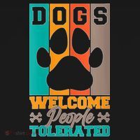 S Dogs Welcome People Tolerated V Neck Women's Hoodie thumb 2