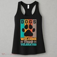 S Dogs Welcome People Tolerated V Neck Women's Tank Top thumb 3