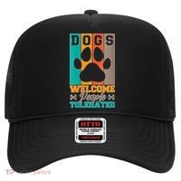 S Dogs Welcome People Tolerated V Neck Hat thumb 0