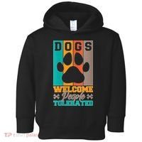 S Dogs Welcome People Tolerated V Neck Toddler Hoodie thumb 0