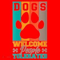 S Dogs Welcome People Tolerated V Neck Santa Hat thumb 1