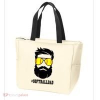 Softball Dad With Beard And Cool Sunglasses Cute Gift Tote Bag thumb 3