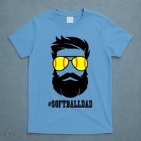 Softball Dad With Beard And Cool Sunglasses Cute Gift T-Shirt thumb 4