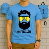 Softball Dad With Beard And Cool Sunglasses Cute Gift T-Shirt thumb 5