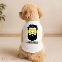 Softball Dad With Beard And Cool Sunglasses Cute Gift Doggie Tank thumb 2