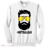 Softball Dad With Beard And Cool Sunglasses Cute Gift Sweatshirt thumb 0