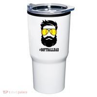 Softball Dad With Beard And Cool Sunglasses Cute Gift Tumbler thumb 0