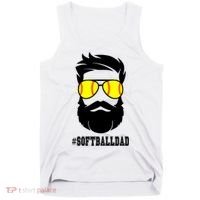 Softball Dad With Beard And Cool Sunglasses Cute Gift Tank Top thumb 0
