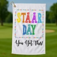 Staar Day You Got This Testing Teacher Motivational Golf Towel thumb 1