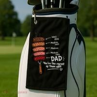 Steak Dad You're The Rarest Of Them All Golf Towel thumb 2