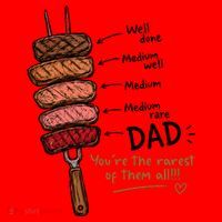 Steak Dad You're The Rarest Of Them All Santa Hat thumb 1