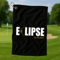 Solar Eclipse 04.08.24 Golf Towel thumb 1