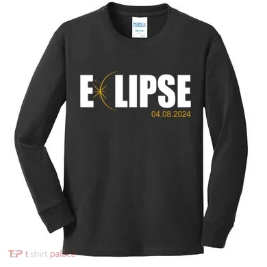 Solar Eclipse 04.08.24 Kids Long Sleeve Shirt