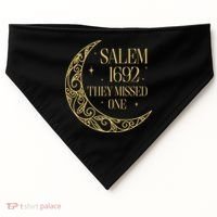 Salem Est 1692 They Missed One USA-Made Doggie Bandana thumb 0