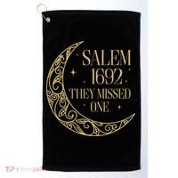 Salem Est 1692 They Missed One Golf Towel thumb 0