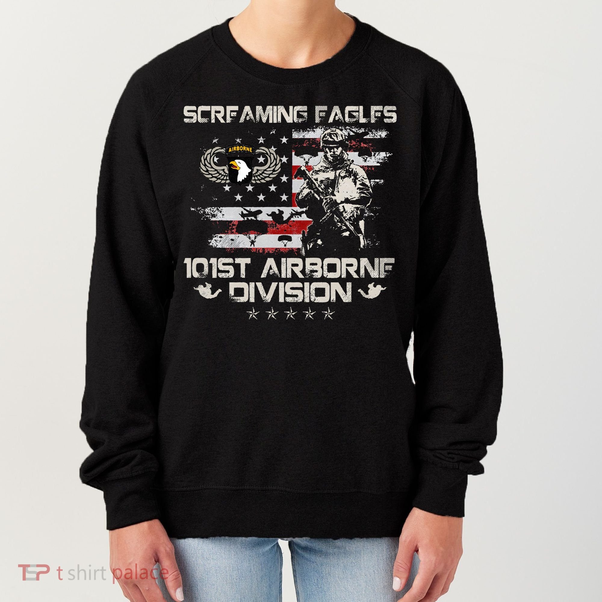 Screaming Eagle 101st Airborne Division Veteran Sky Soldier Women's Sweatshirt