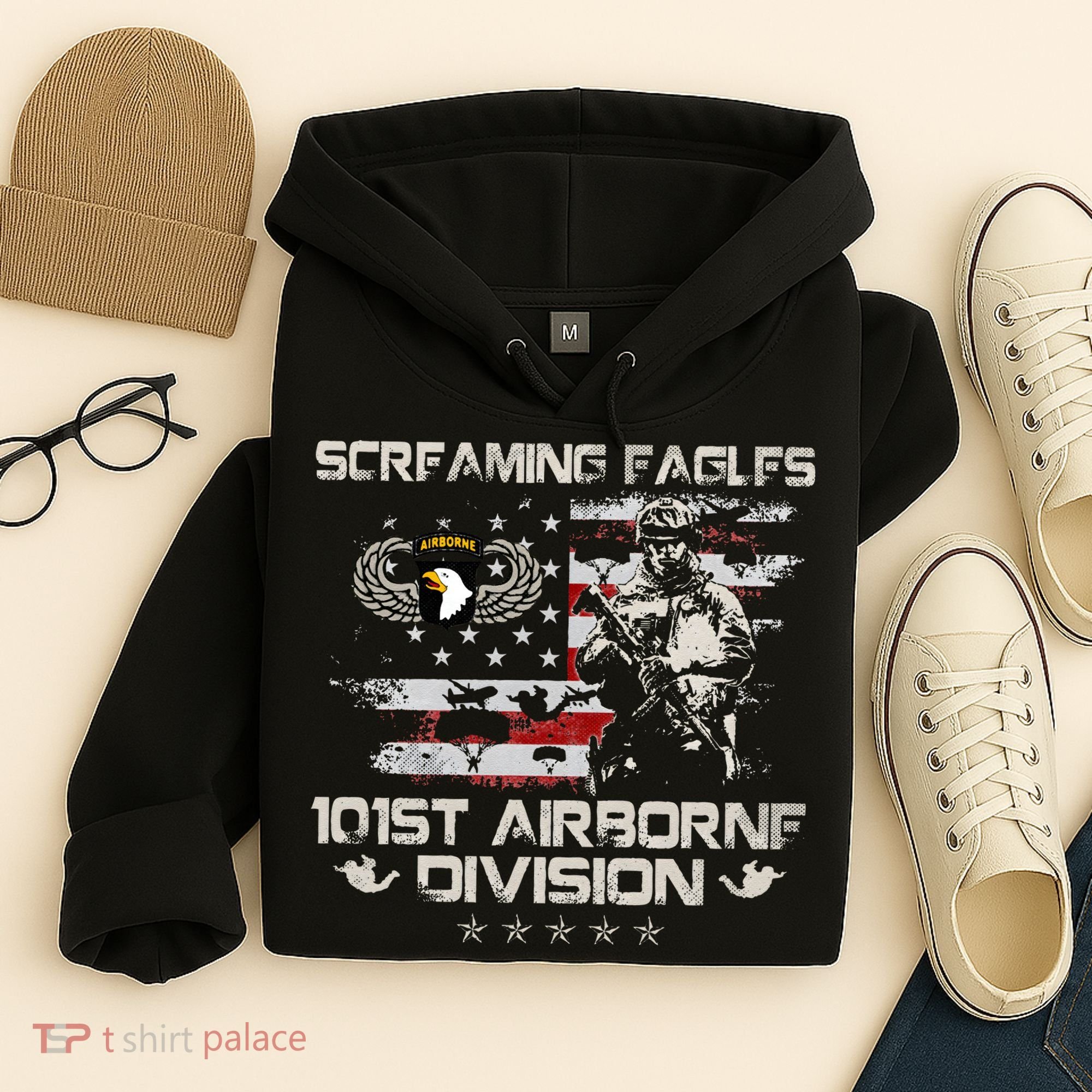 Screaming Eagle 101st Airborne Division Veteran Sky Soldier Hoodie