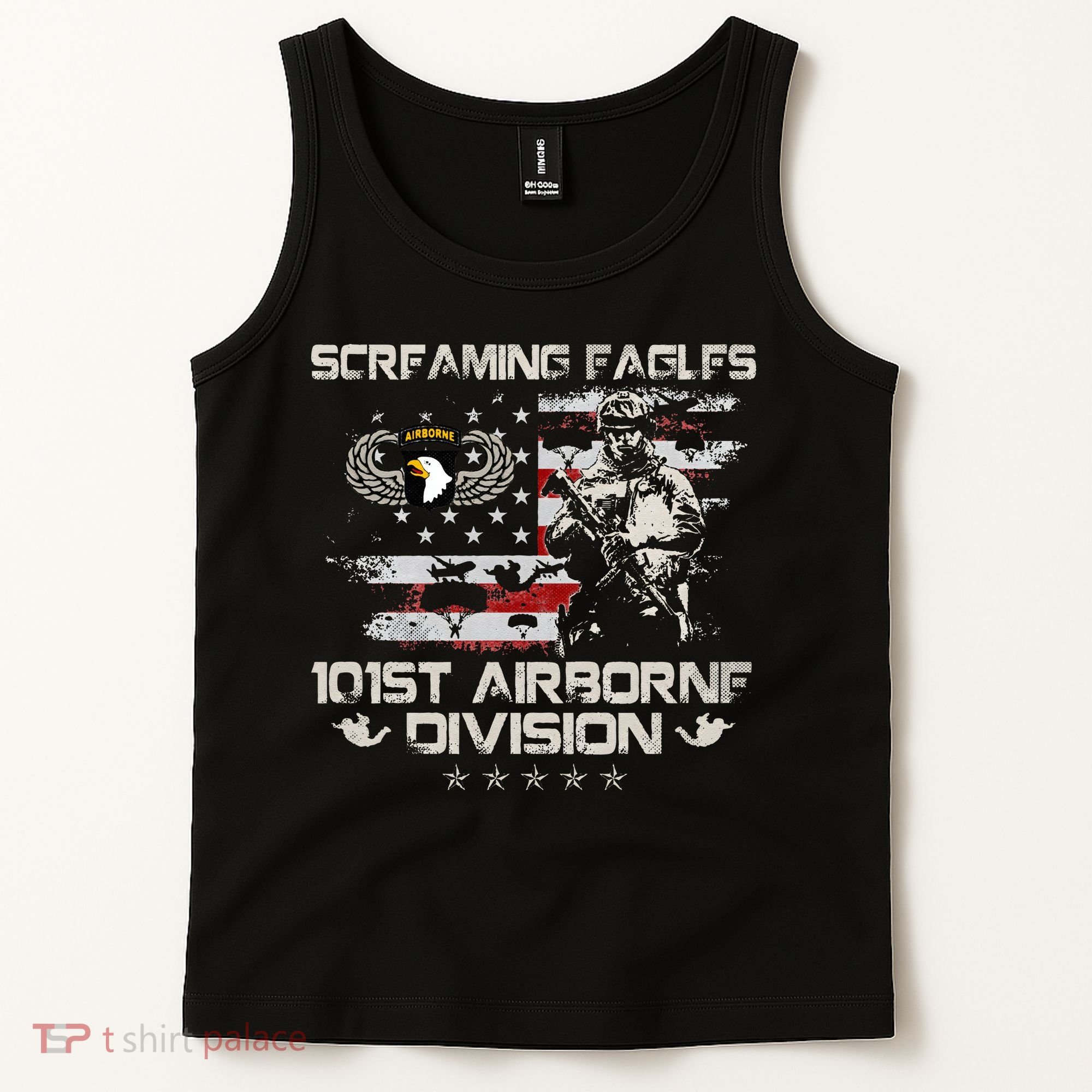 Screaming Eagle 101st Airborne Division Veteran Sky Soldier Tank Top