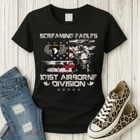 Screaming Eagle 101st Airborne Division Veteran Sky Soldier Women's T-Shirt thumb 3