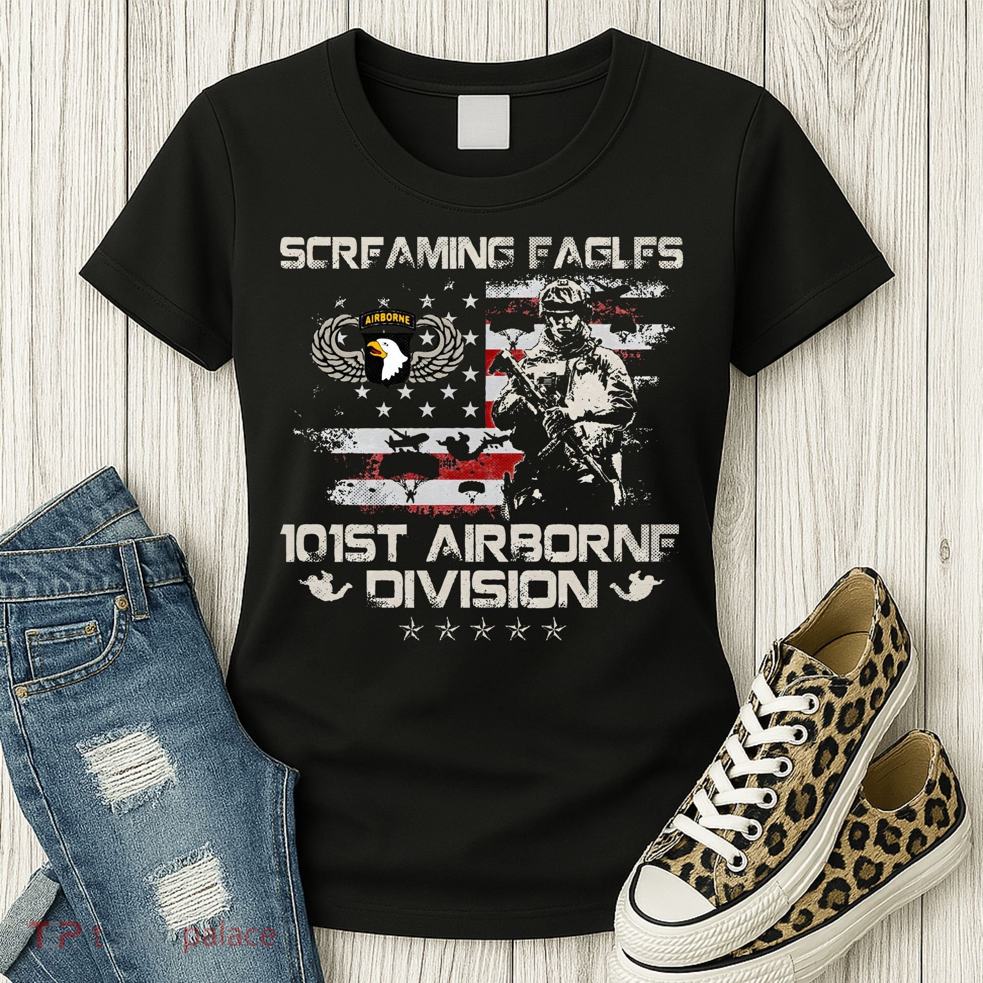 Screaming Eagle 101st Airborne Division Veteran Sky Soldier Women's T-Shirt