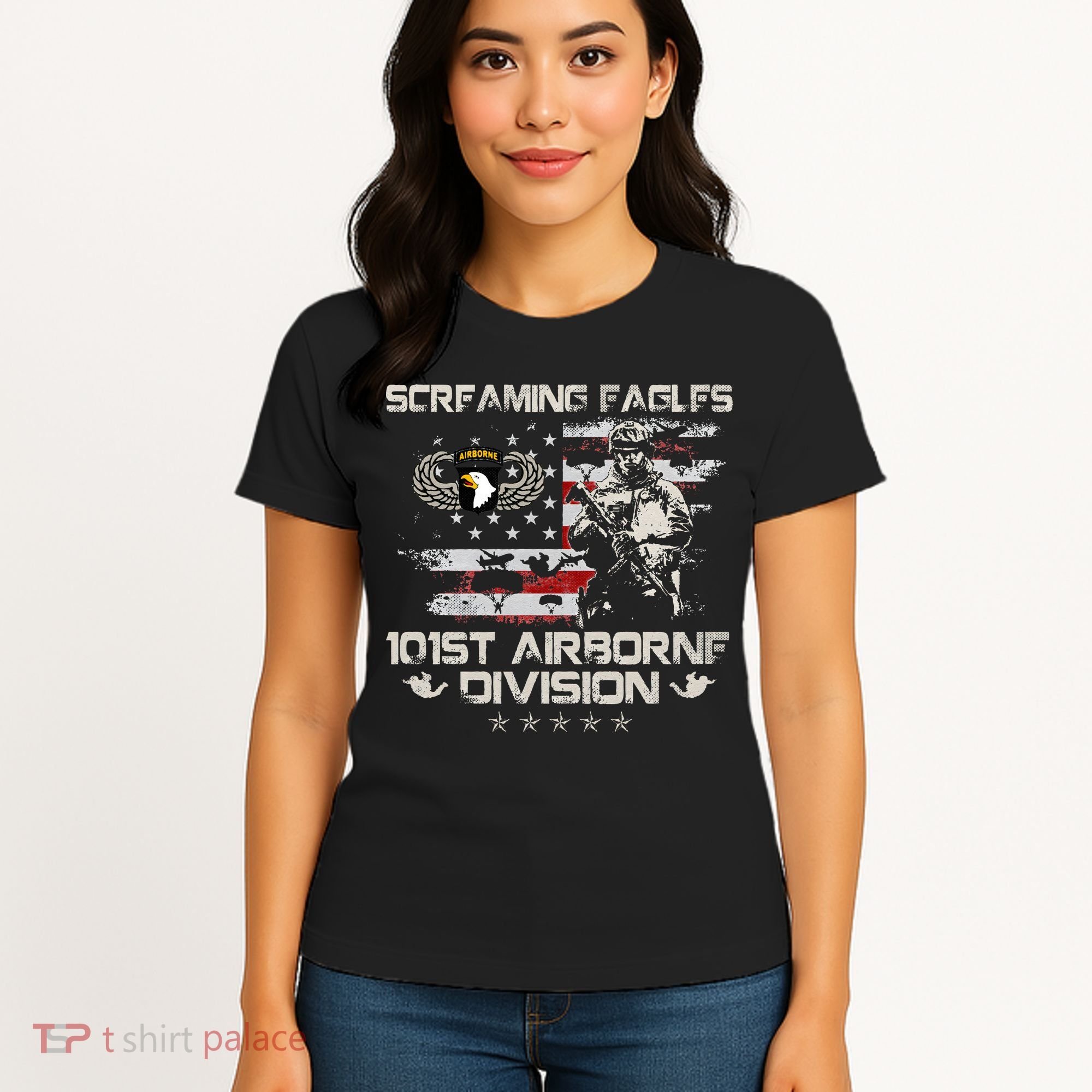 Screaming Eagle 101st Airborne Division Veteran Sky Soldier Women's T-Shirt