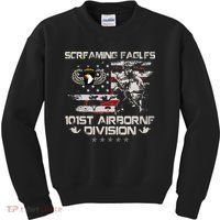 Screaming Eagle 101st Airborne Division Veteran Sky Soldier Kids Sweatshirt thumb 0