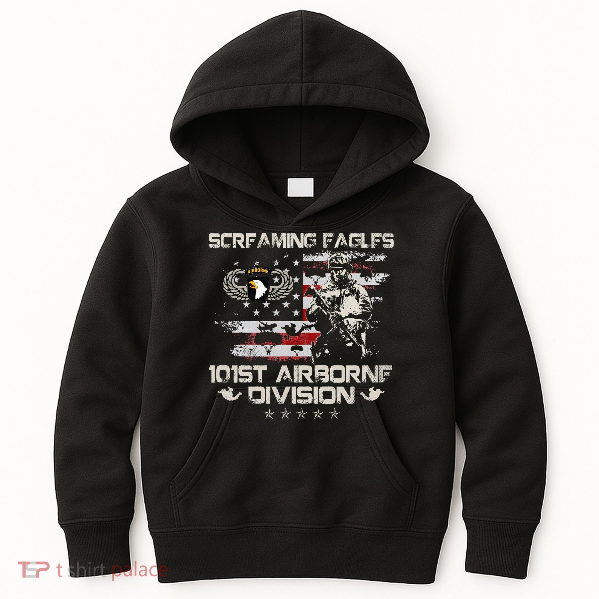 Screaming Eagle 101st Airborne Division Veteran Sky Soldier Kids Hoodie