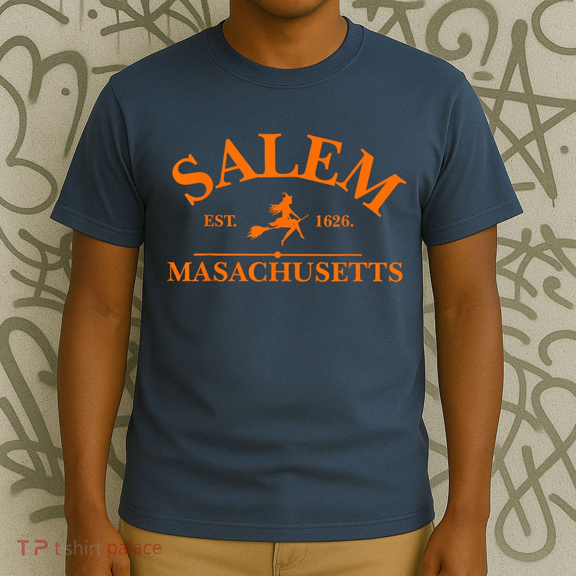 Salem Est 1626 Massachusetts Vintage Halloween Witch Wo T-Shirt