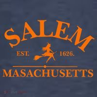 Salem Est 1626 Massachusetts Vintage Halloween Witch Wo T-Shirt thumb 5