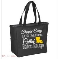 Stoppin Every 100 Miles Callin Baton Rouge Tote Bag thumb 2
