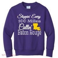 Stoppin Every 100 Miles Callin Baton Rouge Kids Sweatshirt thumb 0